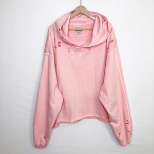 Chelsea Deboer By Lily & Lottie peach distressed hoodie